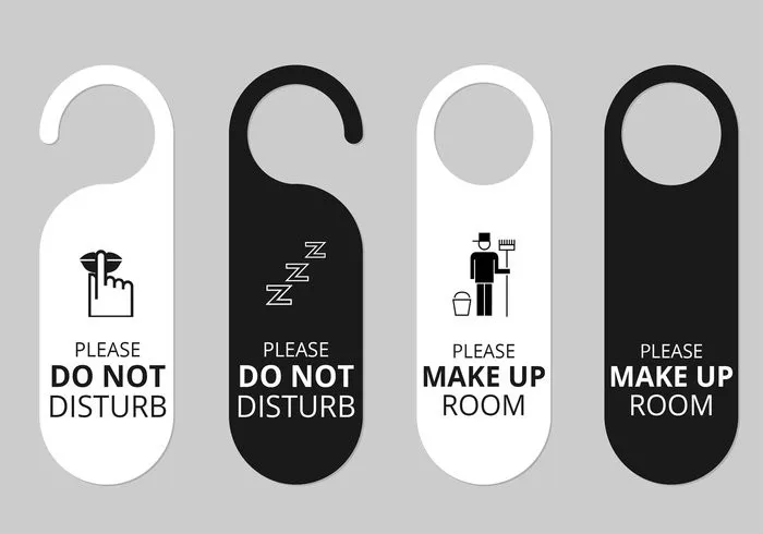 hotel-door-hanger-tags-vector-set