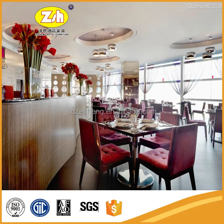 New Foshan wooden restaurant furniture dining chair and table set ZH-DL08
