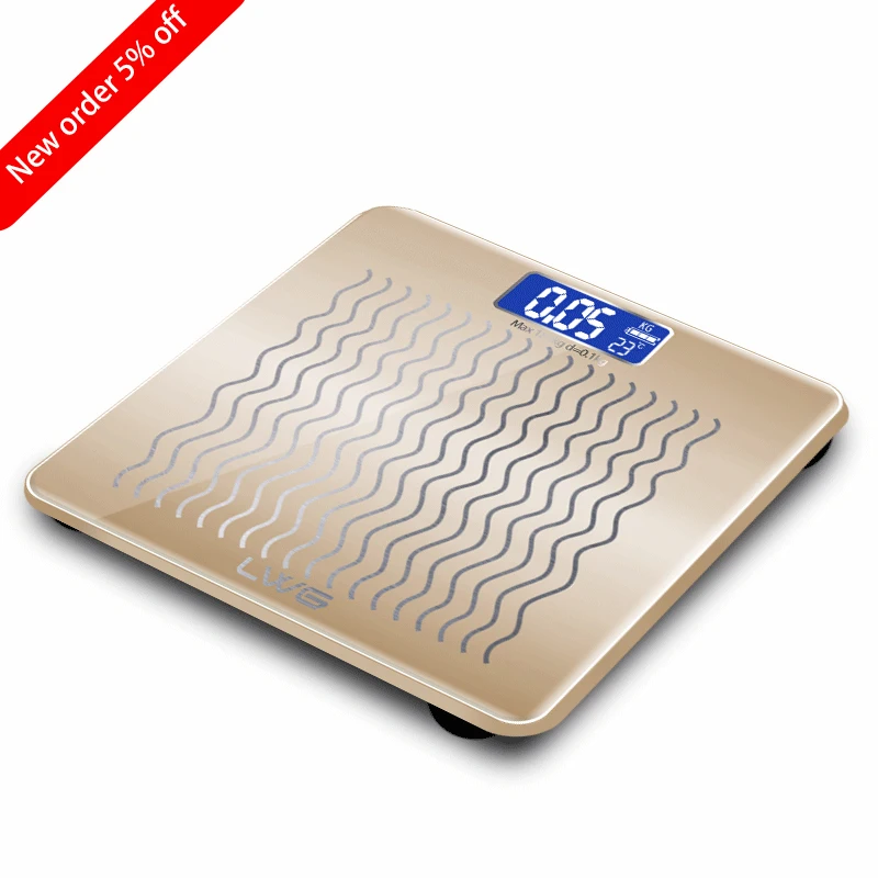 Custom electronic body weight bathroom glass scale