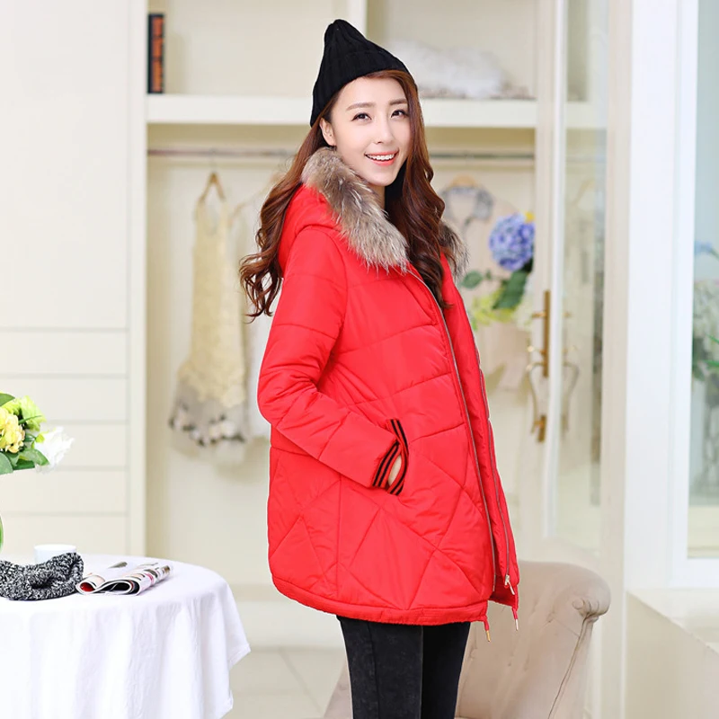 NEW arrived Winter Clothes for pregnant women thick hooded cotton padded jacket for pregnancy Decorative pockets
