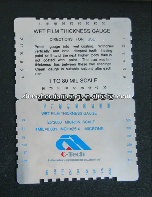 Can be customized Aluminium Wet film thickness Combs gauge