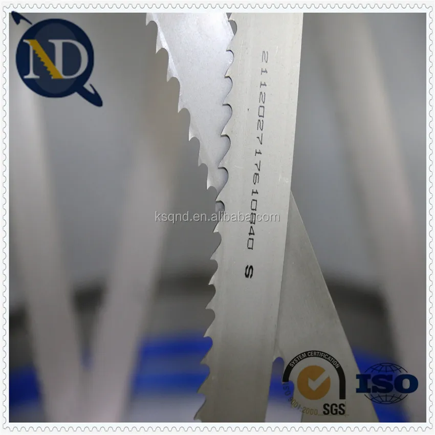 Customized regular and skip/hook tooth form of Band saw blade for cutting metal