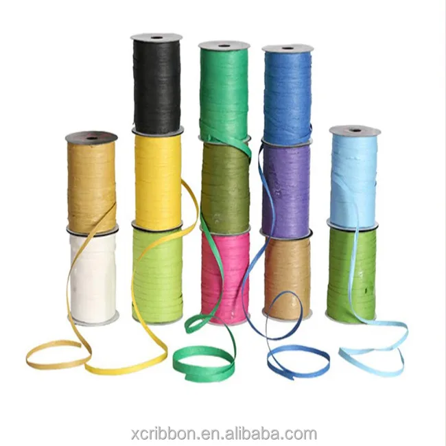 5mm paper raffia ribbon bow for gift package