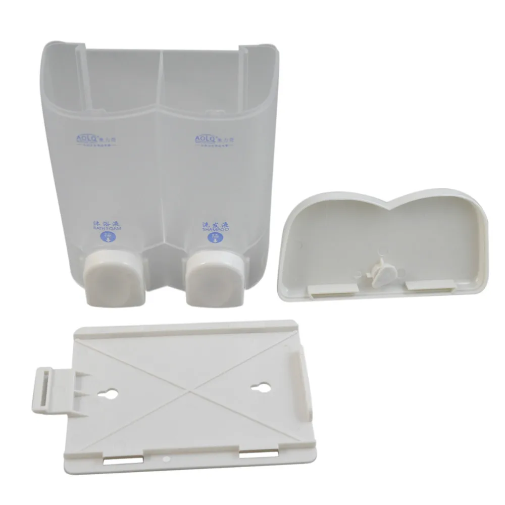 купить небольшой пластиковый двойной дозатор мыла, для отеля и ванной