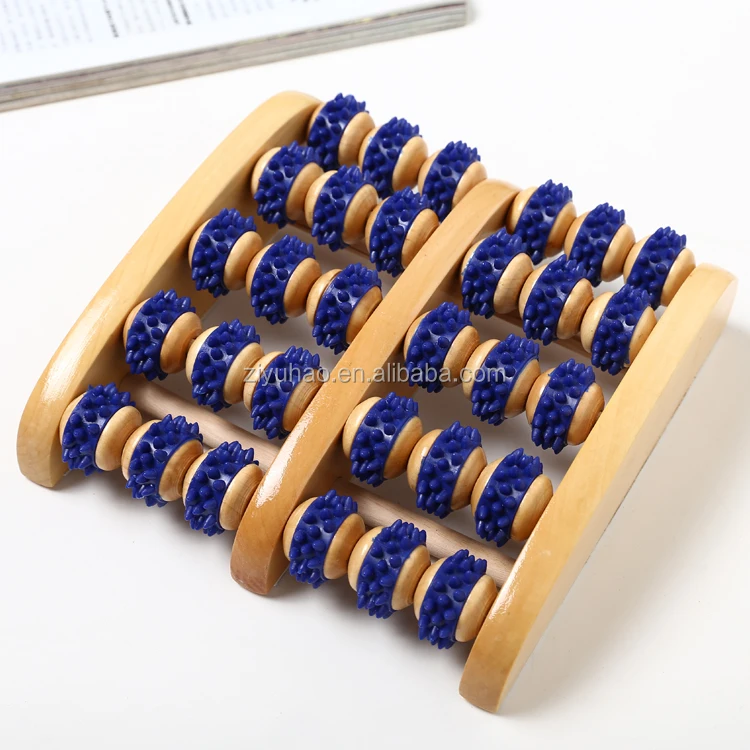 Wholesale Hot Selling Wooden Foot Massager Wooden Roller Stress Relief Body Massager