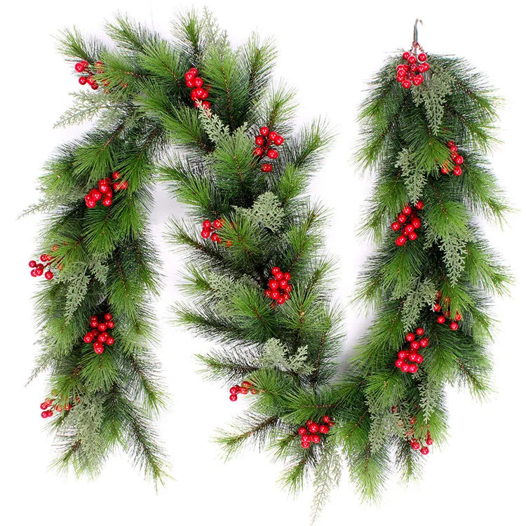 Christmas Decoration Artificial PVC Christmas pine Garland Green for Christmas Decoration