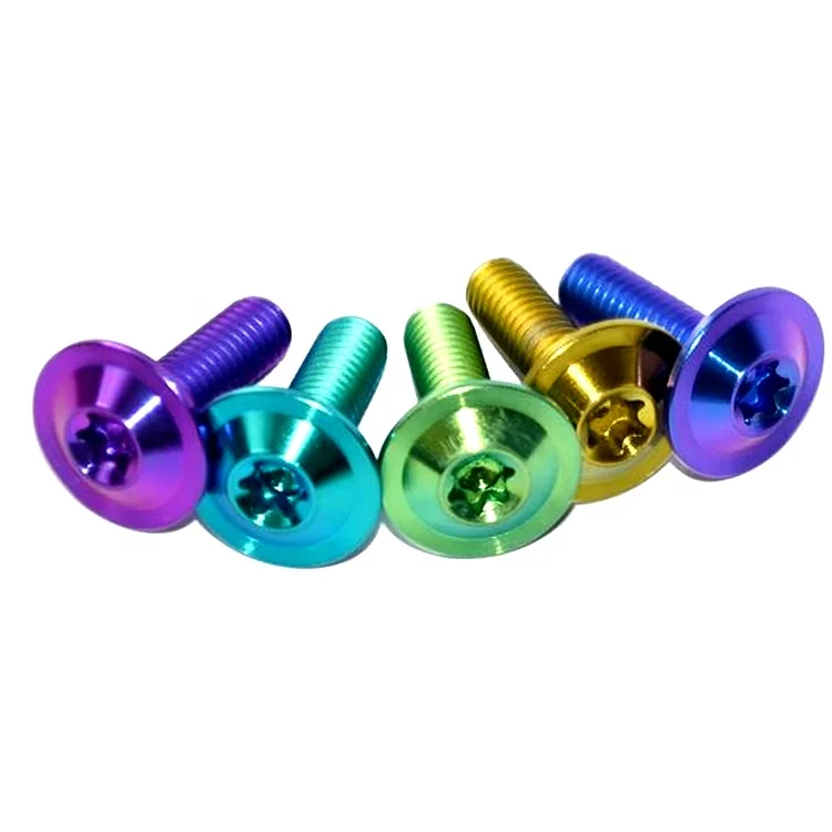 Colorful Titanium Metal Parts Bolts - Automobile Wheel Converted Titanium Bolts & Nuts - Roulded Car Bolts Wheel - Motorbike