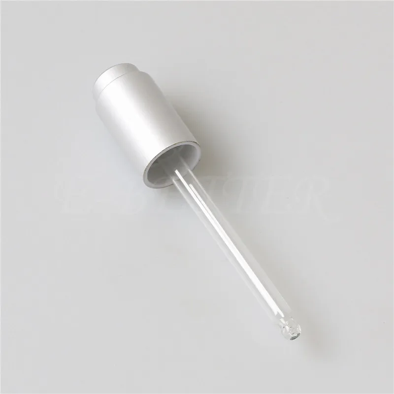24/410 anodized aluminum push button dropper cap for bottle