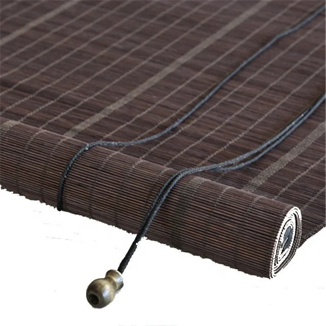 Factory Price Customize Venetian Screen Shutter Door Bamboo Rolling Shutter Sunscreen Roller Blind Window Curtain Outdoor Shade