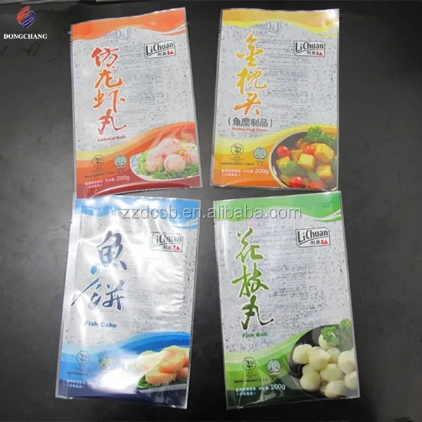 Custom printed OPP PE laminated three side Custom printed OPP PE laminated three side sealed plastic frozen food packaging pouch