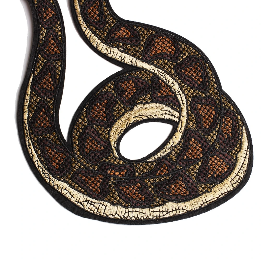 Custom embroidery snake patch applique for jacket