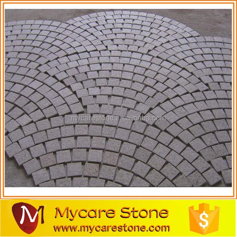Chinese natural cube stone cobblestone paver mats for sale