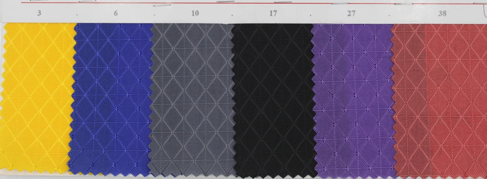 waterproof or water repellent diamond ripstop 400d 420d nylon ripstop oxford fabric with pu coated