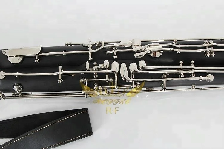 Roffee Adult Nickel plated C tone ABS Ebony Powder Bassoon