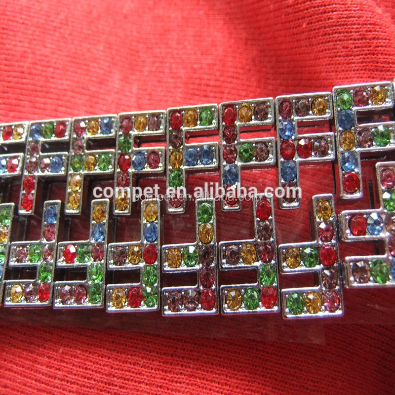 10 mm mixed color of rhinestones metal English letters alphabets accessories