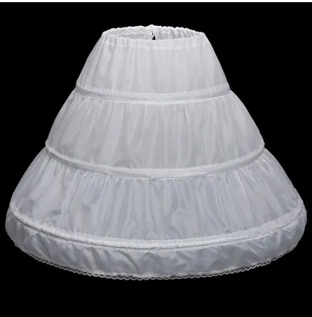 In Stock 3 Hoops White A-Line Petticoat Crinoline Underskirt Accessories WF938