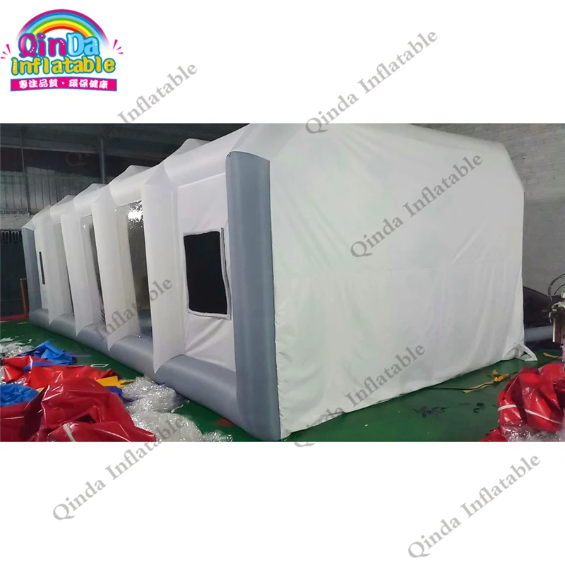 
Portable Used Inflatable Spray Tent Durable 33ft inflatable spray paint booth with carbon air filters 