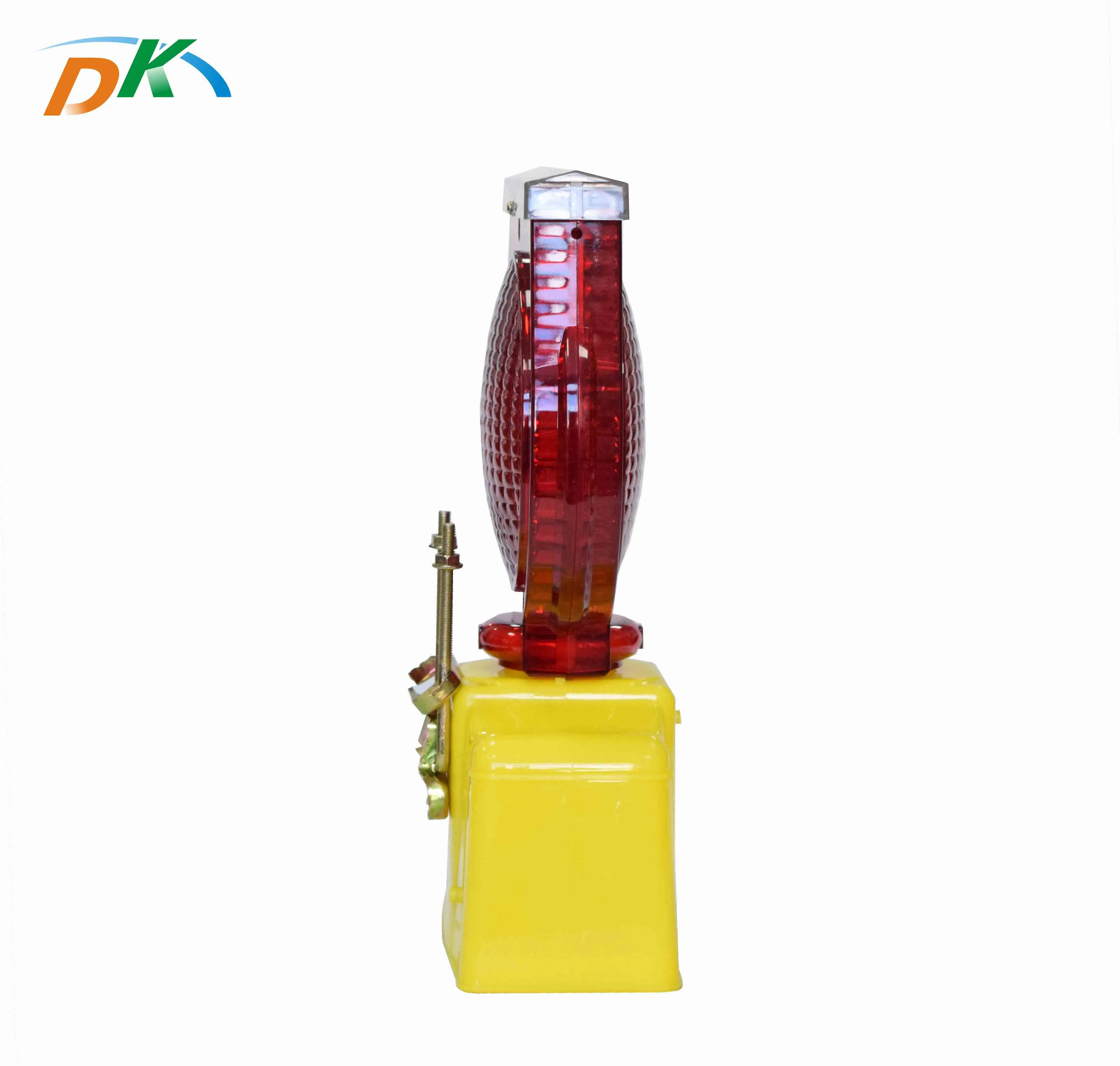  DK PS Material Solar Warning Light Road Safety Traffic Barricade Lamp Red Yellow Blue CN;GUA 50-60 Times/min >500M 0.5W Deke