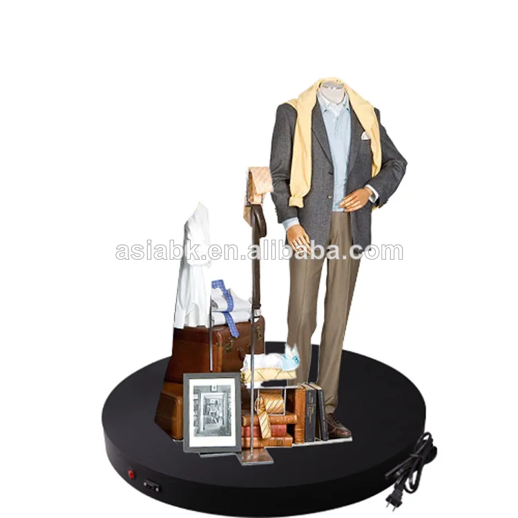 поворотный проигрывателя платформу для мужчин отдыха костюм, розничный магазин помощник