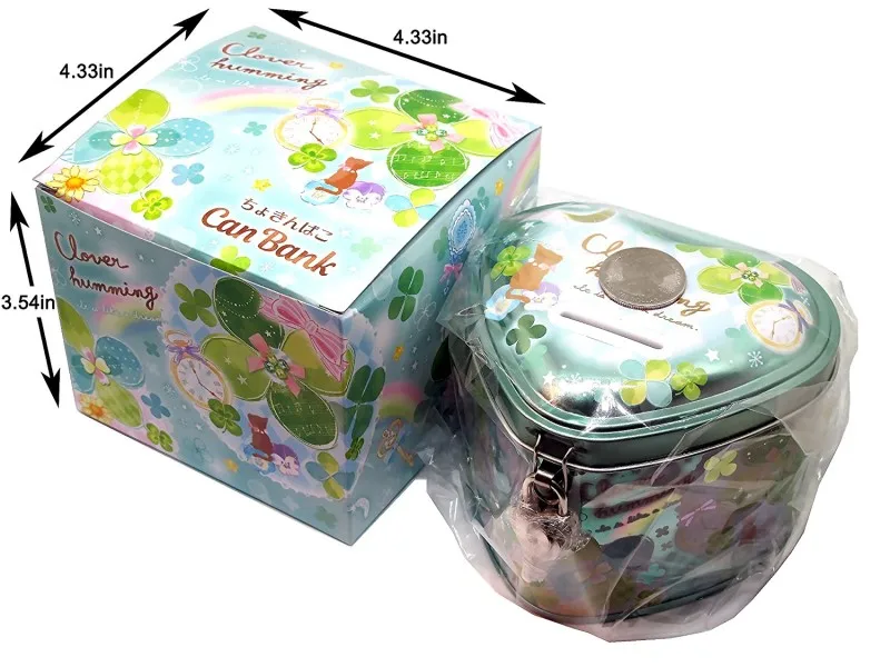 Heart-shaped Tin Can Coin Bank for Kids Metal Tin Piggy Bank Wholesale Small Cute Cartoon Coin Holder Save Coin Car Tin Box LXS