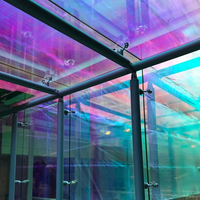 Self Adhesive durable reliable Dichroic Iridescent Window Film for Glass Window or PMMA Acrylic