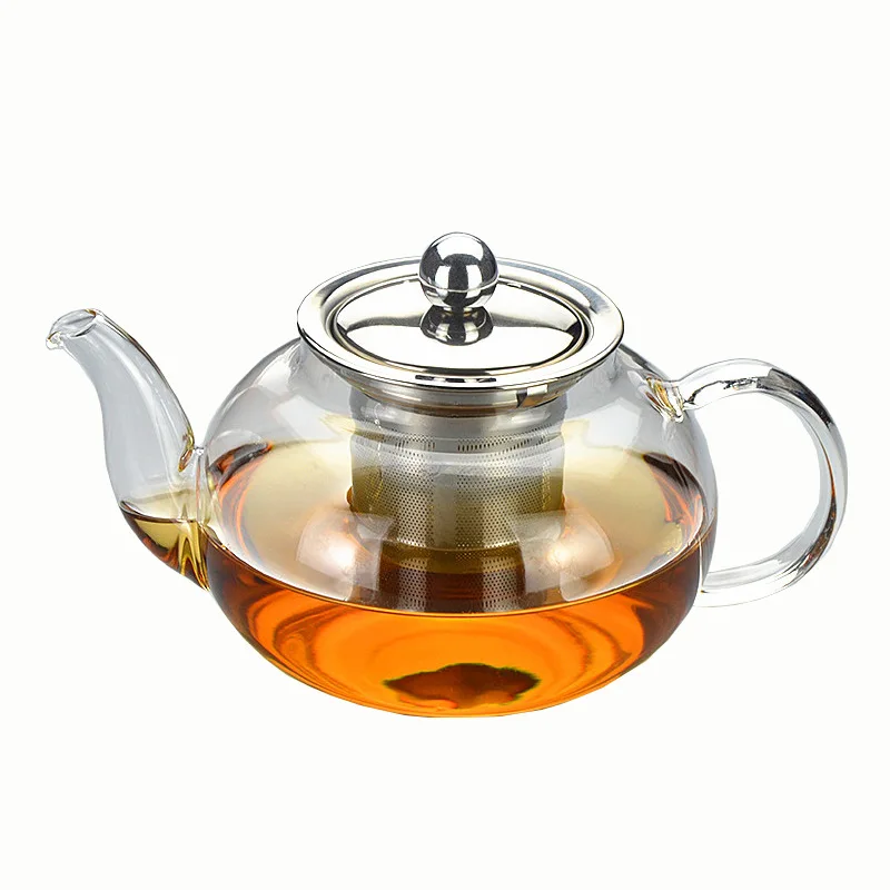 
Eco-Friendly heat resistant glass teapot with infuser 