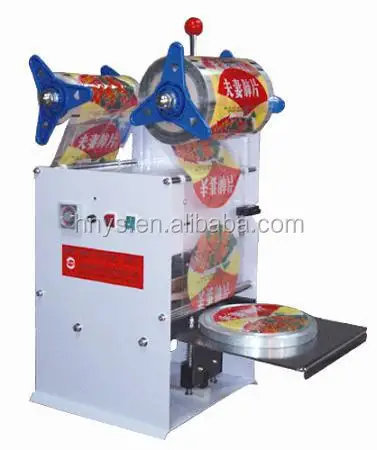 manual plastic cup heat sealing machine for yogurt/bubble tea/juice