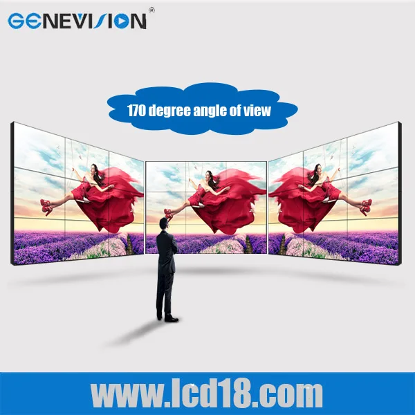 ultra-thin seamless 3x3 55 inch indoor 3D LCD Wall Panel 1080P Screen flexible mount video wall