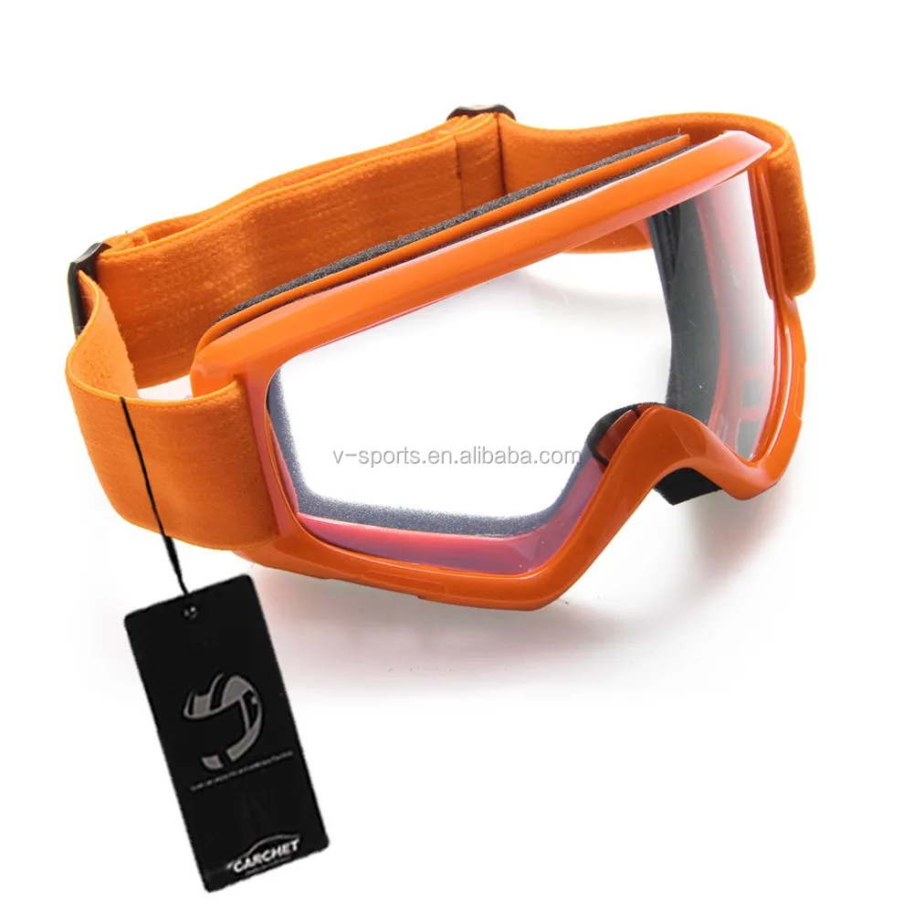 Black Motocross Glasses Goggles Motorcycle Off-Road Helmet Windproof Glasses Goggles Clear Lenses