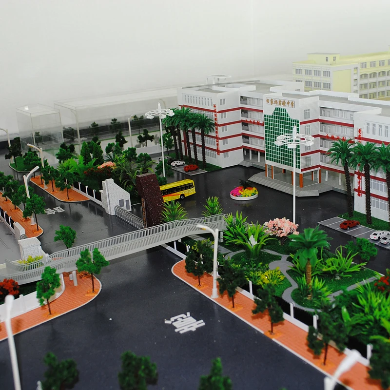 
Europe style School Planning Scale model with nice football ground 