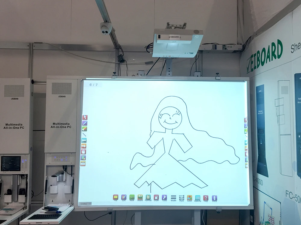 2019 Newest tech multi-media all-in-one pc interactive whiteboard for classrooms