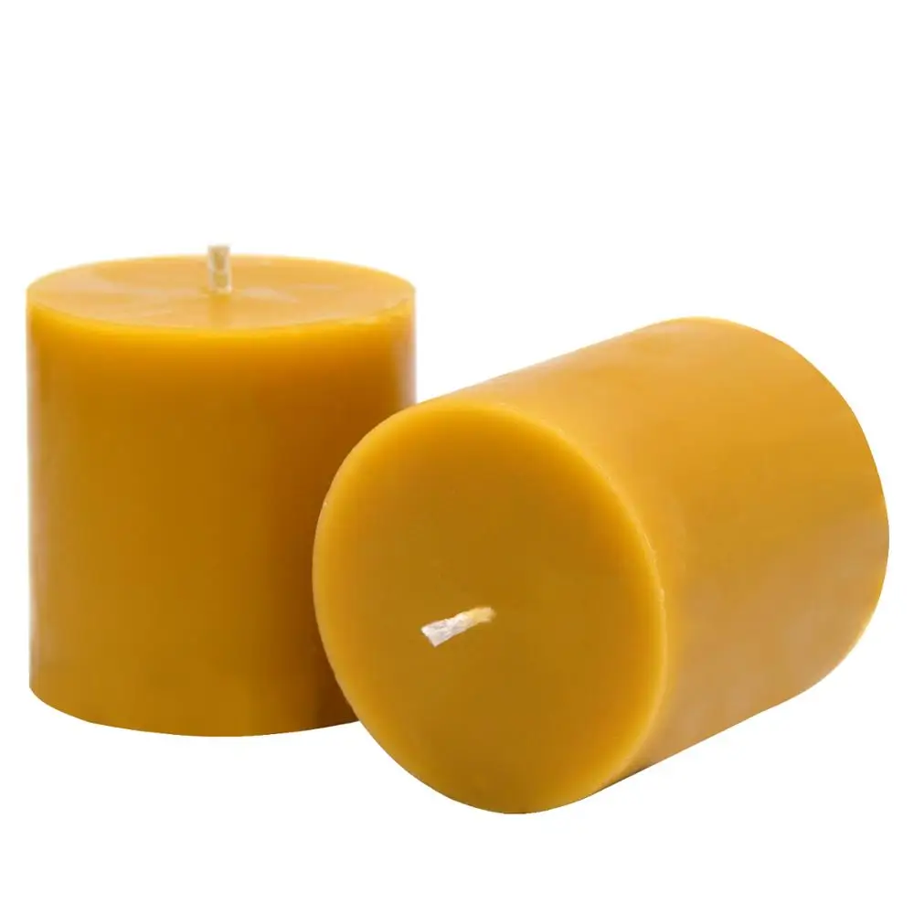 Customized Design church pillar shaped beeswax candles