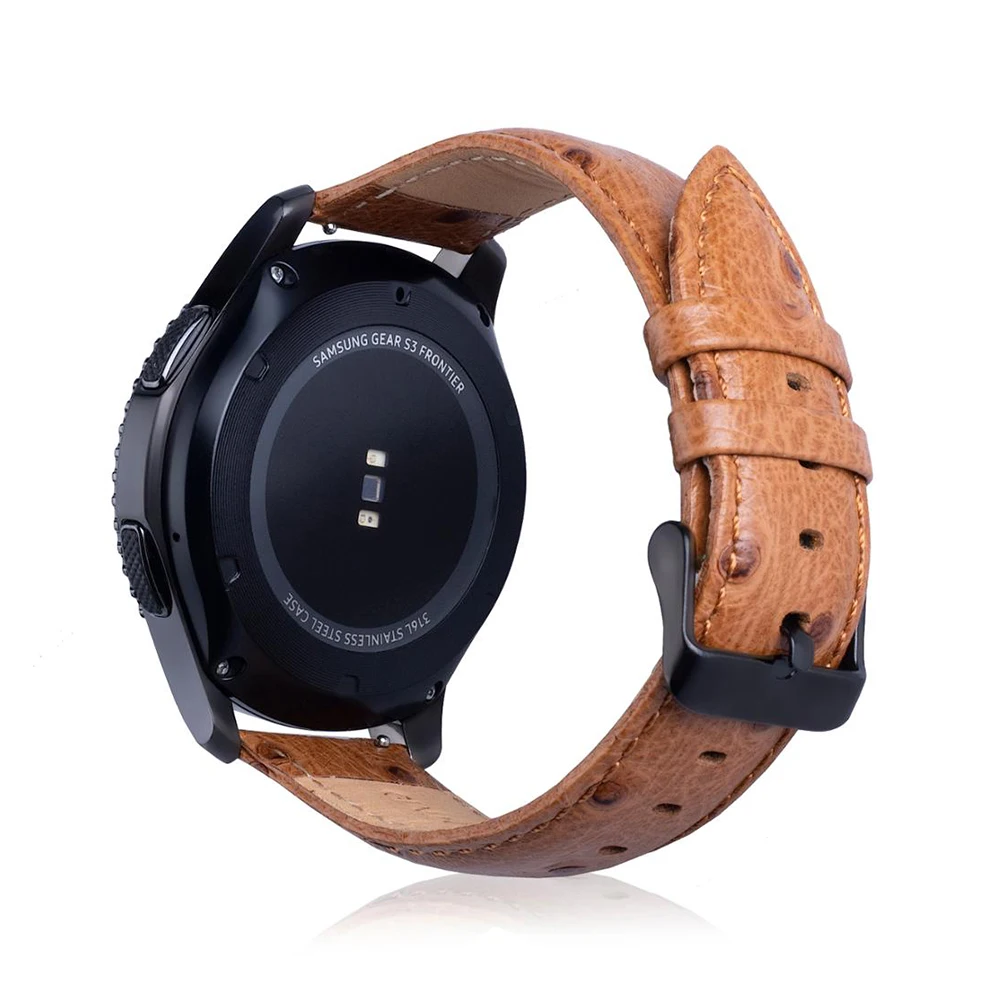 
Best selling 38 mm 42 mm Smooth Oil Leather strap Strap with stainless steel buckle Suitable for smart watch strap 