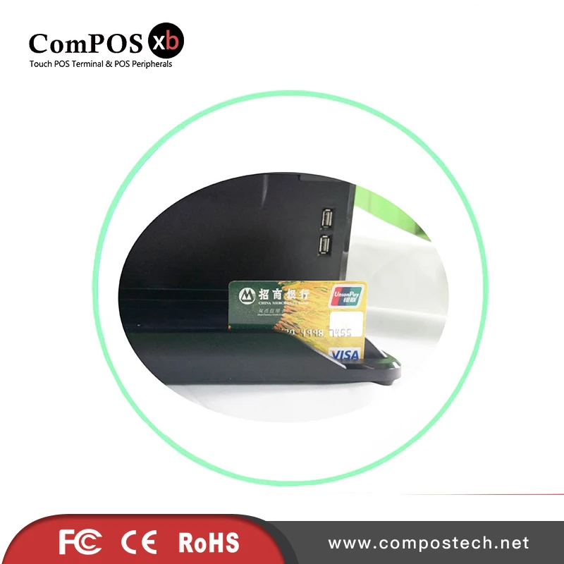 POS All in One With 15 Inch Touch Screen Point of Sale Display POS Machine for Hotel With Built-in Card Reader