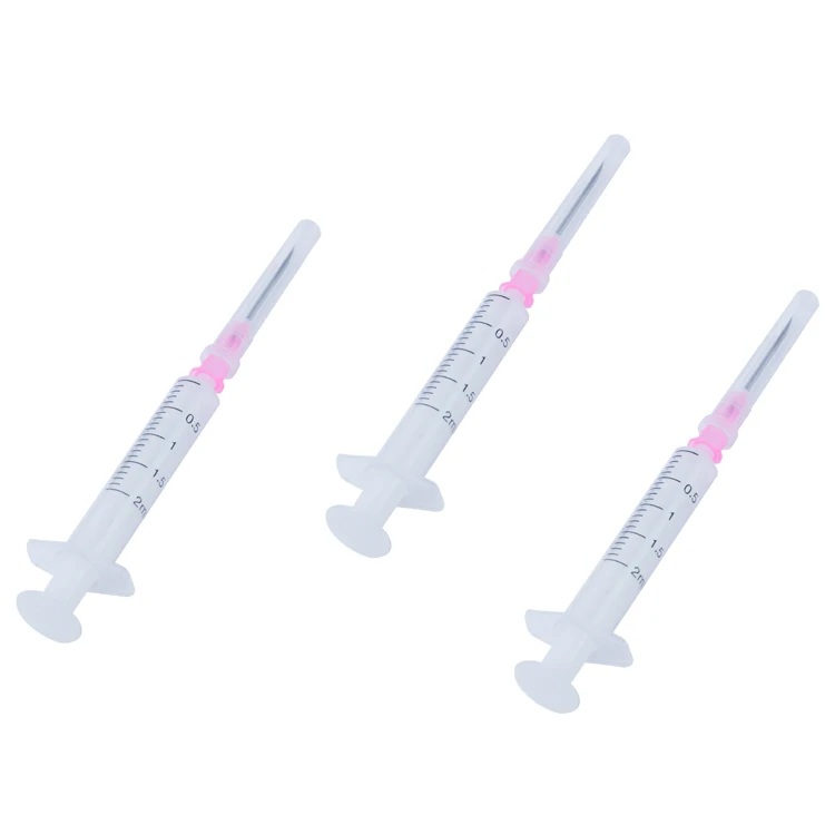 Latex Free Plastic Medical Disposable Two Parts Syringe With Needle