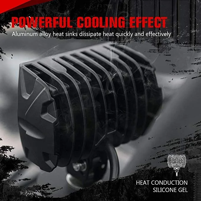 Mictuning K1 18W led свет стручки свет-4 дюйма с янтарем маркер атмосферу дальнего света для jeep SUV ATV грузовик пикап