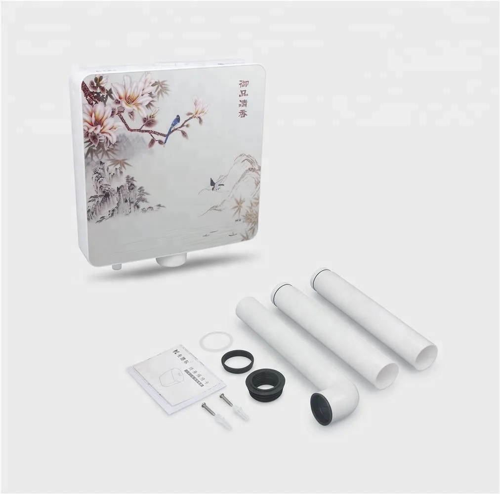 3D color plastic water saving wall hung exposed flush cistern tank