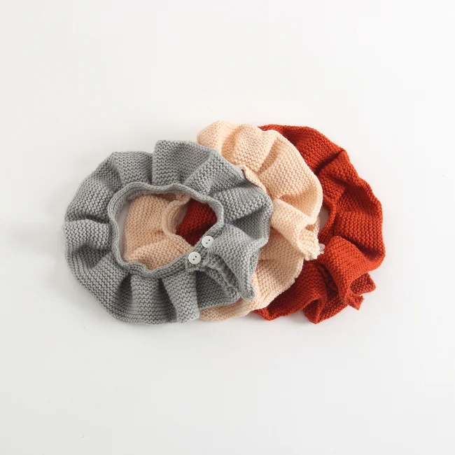 
PHB13491 fall winter children baby warm knitted bibs 