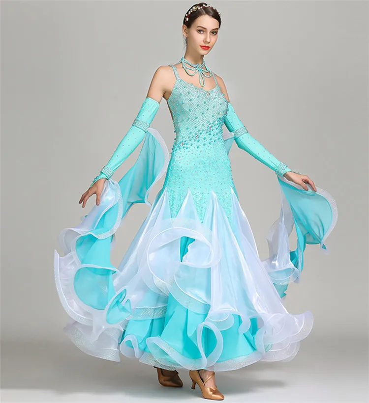 2019 New Design Women Dance Wear Ballroom Competition Dress