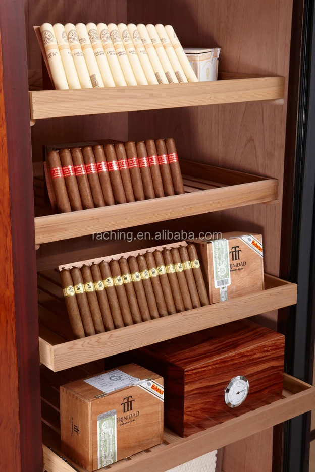 2017 made in china temperature and humidity controlled electrical cabinet cigar humidor in hot-selling