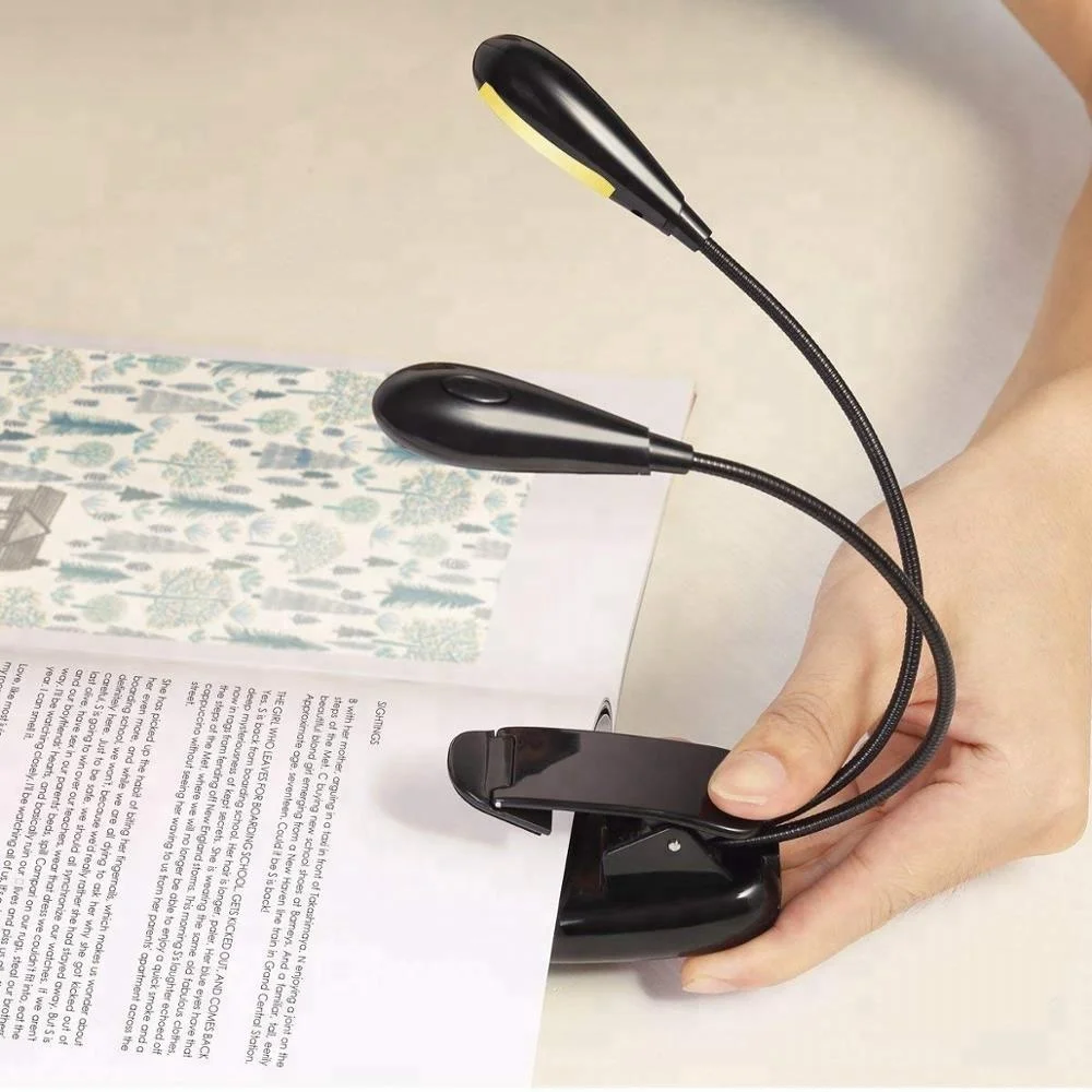 
Clip on Rechargeable LED Book Light Reading Light with Eye Protection 3 Level Brightness USB lamp 