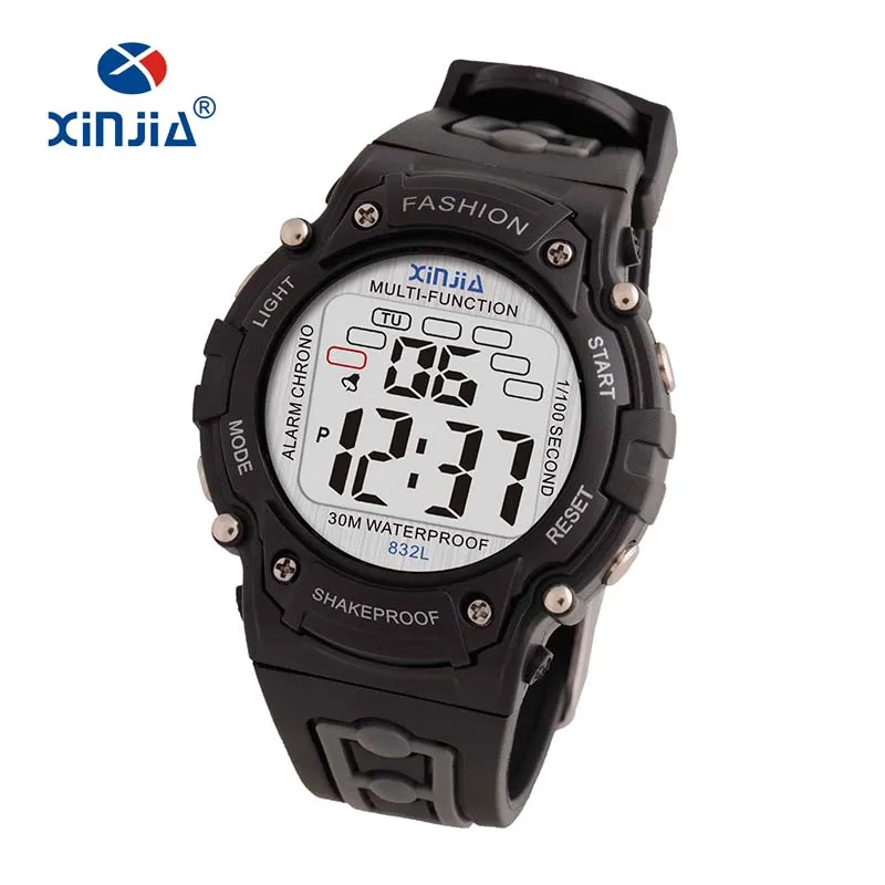 Модные часы с 7 цветов подсветка Водонепроницаемость возможностью погружения на глубину до 30 м наручные часы для детей подарок цифровые часы задняя крышка изготовлена из нержавеющей стали