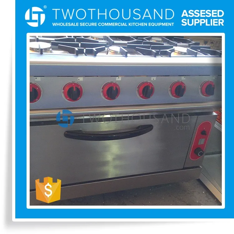 Restaurant Used Gas Range Chinese Cooking Range With Big Oven