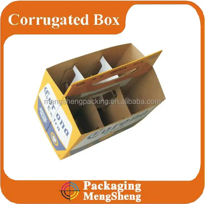 Strong logo custom paper cardboard packaging with dividers 4 6 12 beer packaging box