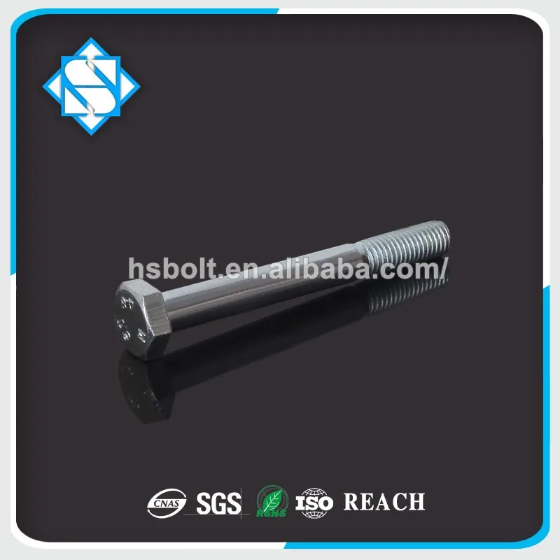 Din 933 Grade 8.8 Zinc Plated High Tensile Hexagon Head Bolt Corrosive Resistance Machine Screw