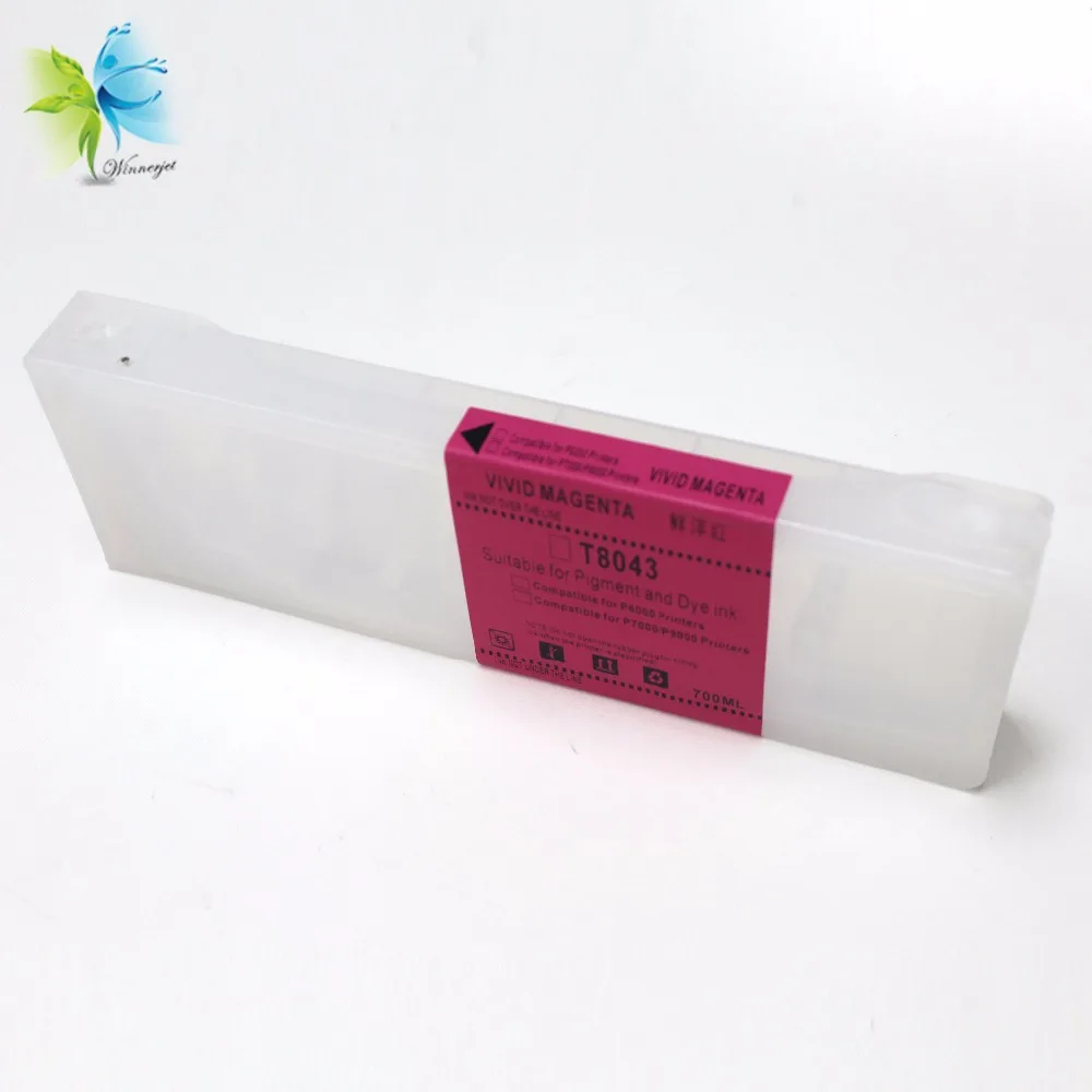 New Chip ! 700ml T804 ink cartridge for Epson P6000 P8000 Refill Cartridge