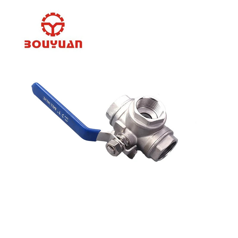 CF8M Thread ball valve L type 3way ball valve for Wholesale