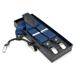 3,5 см Ширина подтяжки для 4 клипы Щепка металла мужские подтяжки индивидуальный логотип формальный стиль оптом по низкой цене