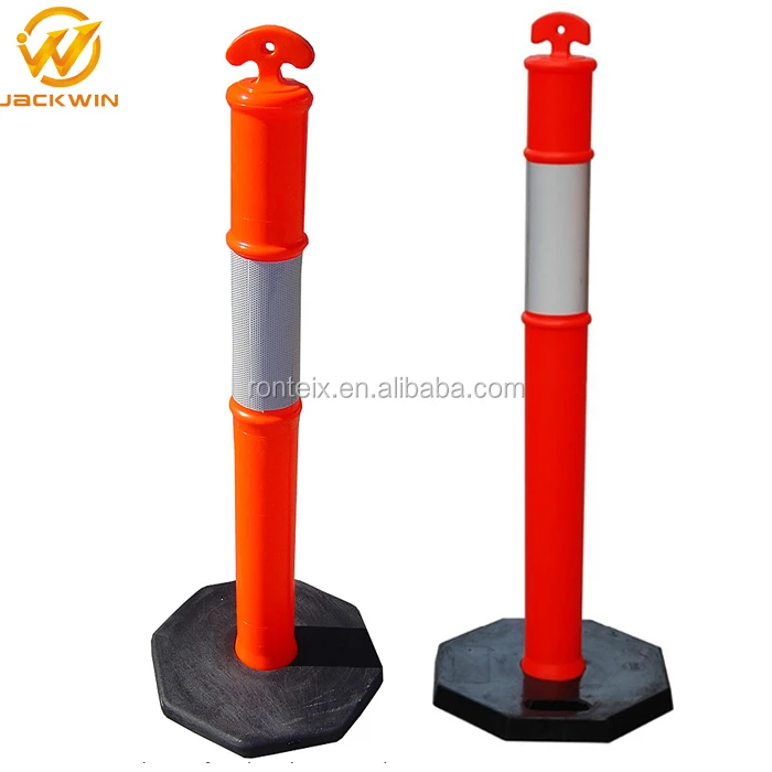 100CM Reflective Plastic Road Delineators / Traffic Road Warning Post