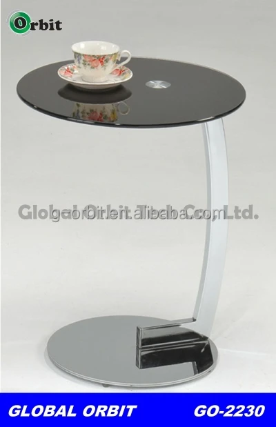Modern Side Table Metal Legs for Square Glass Coffee Table